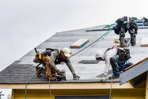 Professional Gutter Installation technician working in Manor, PA